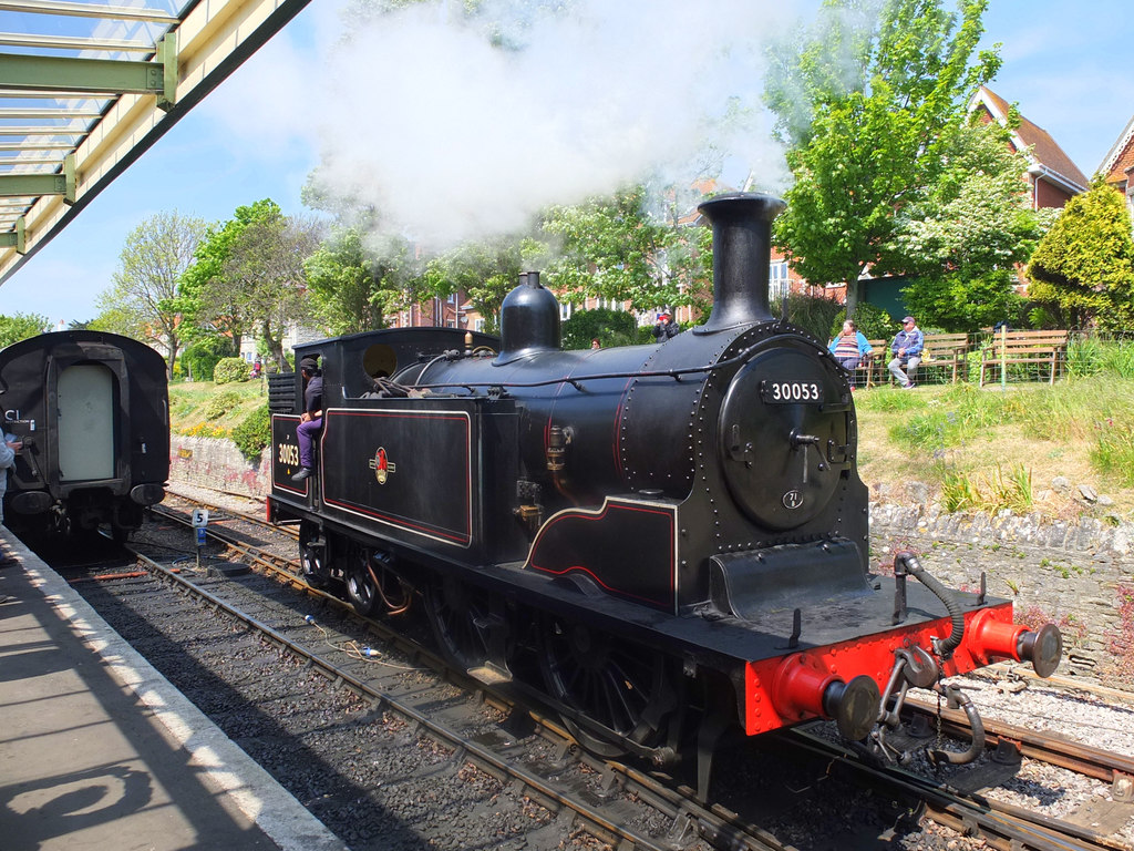 Our locomotive in the loop at Swanage